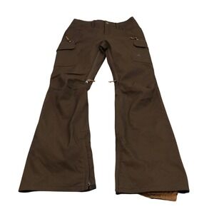 Burton Gloria Snowboard Pants Womens Medium Brown Insulated Cargo Ski Pants